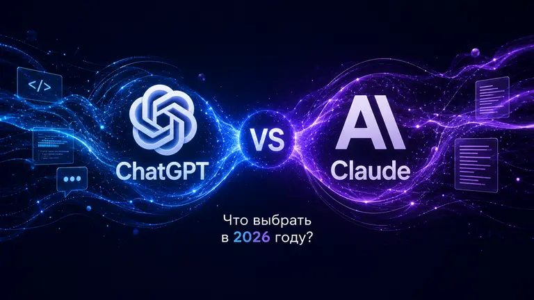 Абстрактная визуализация двух интеллектуальных AI-систем, анализирующих информацию и сходящихся в едином поле.